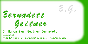 bernadett geitner business card